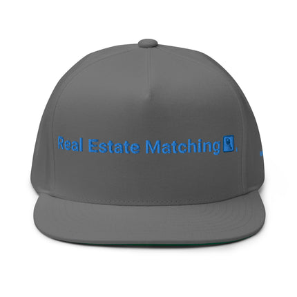Hungary Flat Bill Cap Real Estate Matching with 3 Logos.