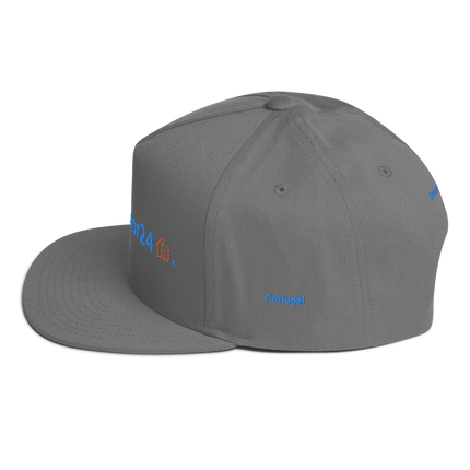 Portugal Flat Bill Cap Groundfloor24 with 3 Logos.
