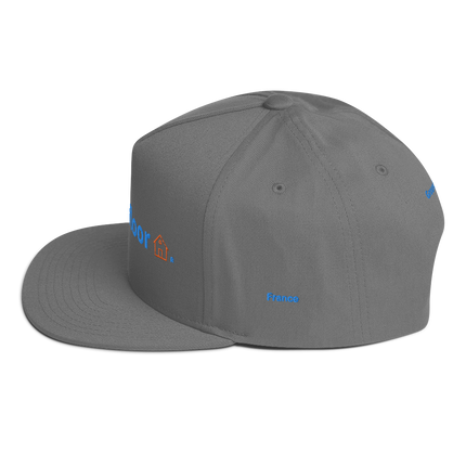 France Flat Bill Cap Groundfloor with 3 Logos.