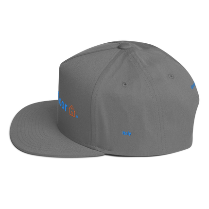 Italy Flat Bill Cap Groundfloor with 3 Logos.