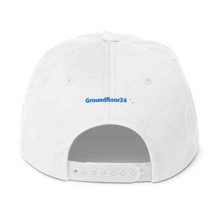Latvia Flat Bill Cap Groundfloor24 with 3 Logos.
