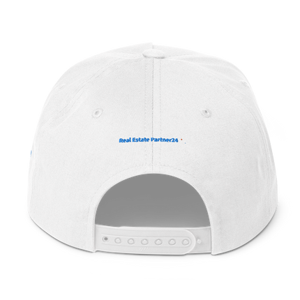 Hungary Flat Bill Cap Real Estate Partner24 with 3 Logos.