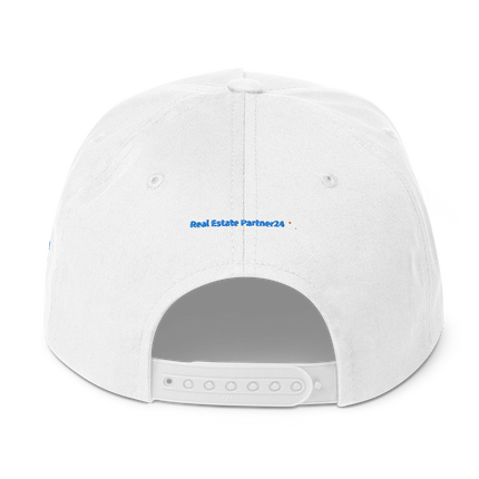 Moldova Flat Bill Cap Real Estate Partner24 with 3 Logos.
