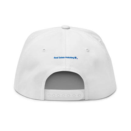Hungary Flat Bill Cap Real Estate Matching with 3 Logos.