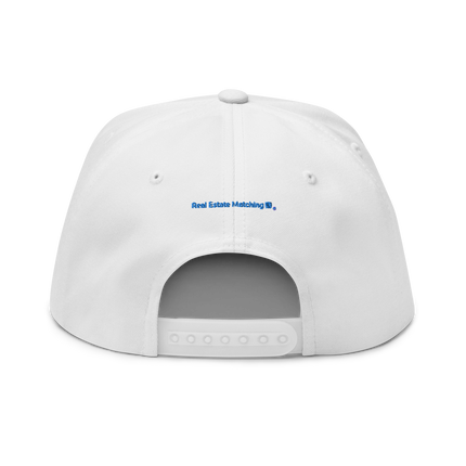 North Macedonia Flat Bill Cap Real Estate Matching with 3 Logos.
