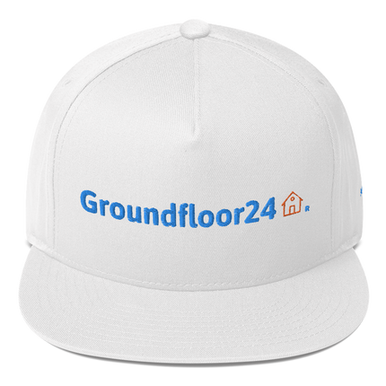 Sweden Flat Bill Cap Groundfloor24 with 3 Logos.