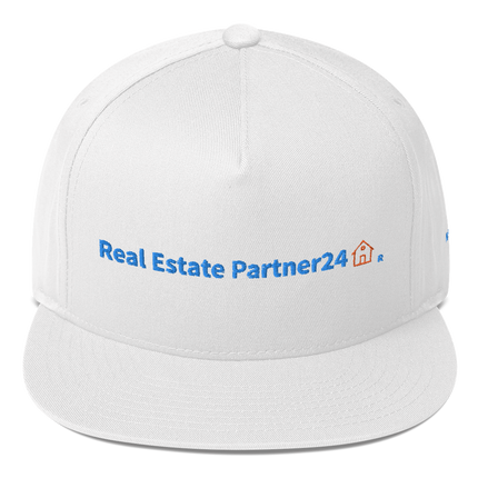 Hungary Flat Bill Cap Real Estate Partner24 with 3 Logos.