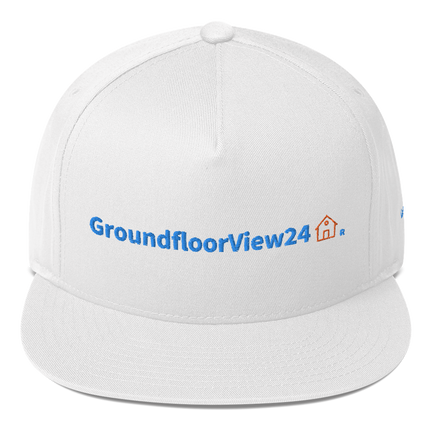 Germany Flat Bill Cap GroundfloorView24 with 3 Logos.