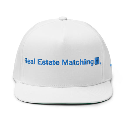 Hungary Flat Bill Cap Real Estate Matching with 3 Logos.