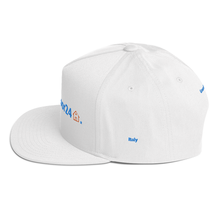 Italy Flat Bill Cap Groundfloor24 with 3 Logos.
