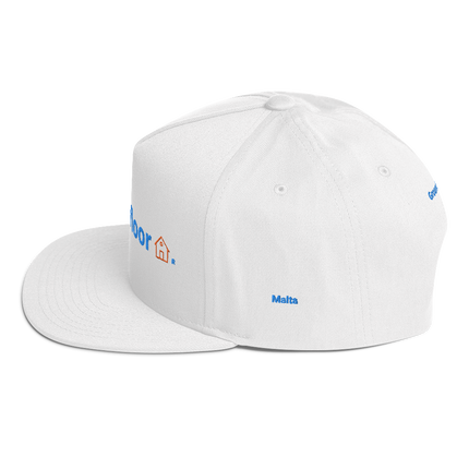 Malta Flat Bill Cap Groundfloor with 3 Logos.