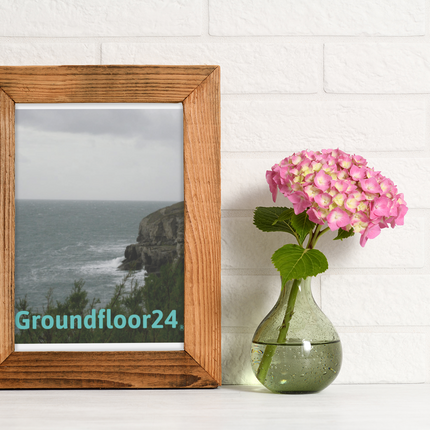 Seaside Serenity Framed canvas with Groundfloor24 without House Logo
