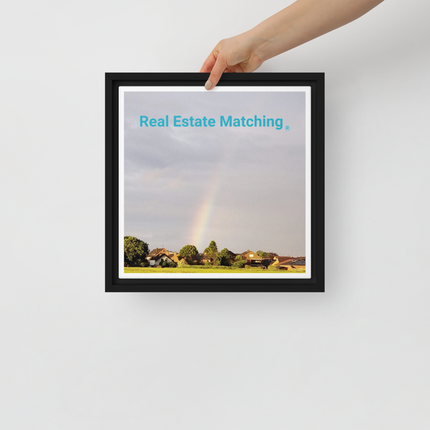 The Rainbow Sinari Framed canvas with Real Estate Matching Logo