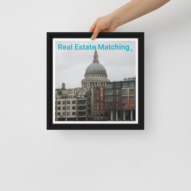 St. Paul's Cathedral Framed canvas with Real Estate Matching Logo
