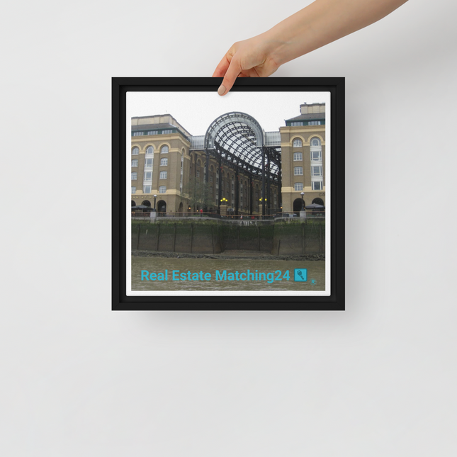 Hay's Galleria Framed canvas with Real Estate Matching24 Logo