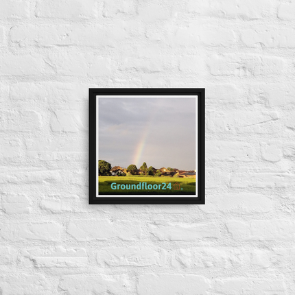 The Rainbow Sinari Framed canvas with Groundfloor24 Logo