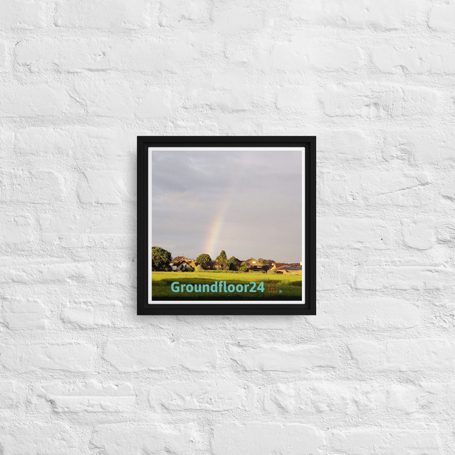 The Rainbow Sinari Framed canvas with Groundfloor24 Logo