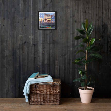 Nyhavn Framed canvas with Groundfloor24 Logo