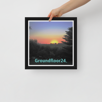 Beautiful Sunset Sinari Framed canvas with Groundfloor24 without House Logo