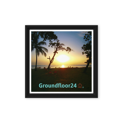Beautiful Sea View Framed canvas with Groundfloor24 with House Logo
