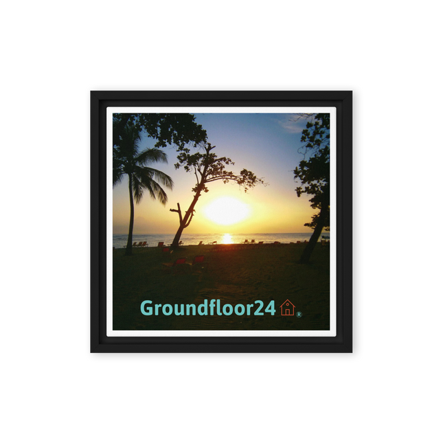 Beautiful Sea View Framed canvas with Groundfloor24 without House Logo