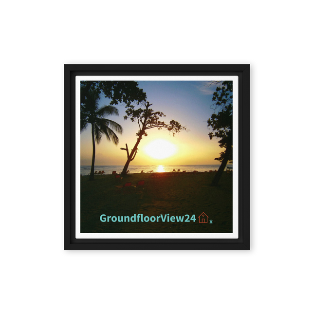 Beautiful Sea View Framed canvas with groundfloorview24 with House Logo