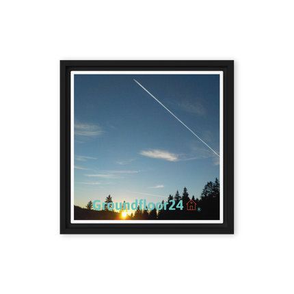 Attractive Sinari Framed canvas with Groundfloor24 with House Logo