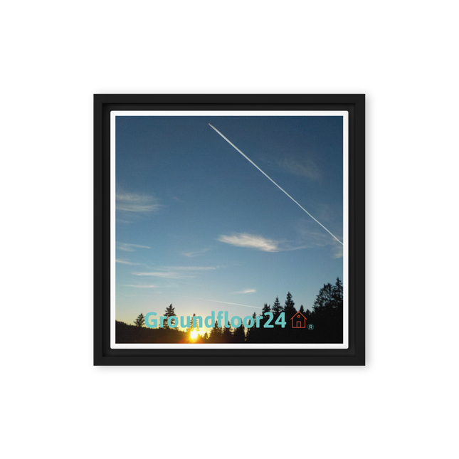 Attractive Sinari Framed canvas with Groundfloor24 with House Logo