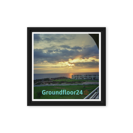 Natural View Framed canvas with Groundfloor24 with House Logo