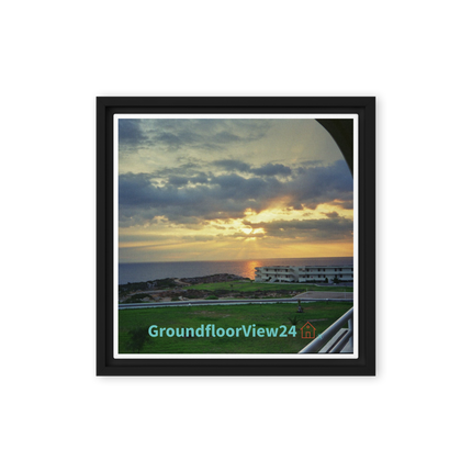 Natural View Framed canvas with groundfloorview24 with House Logo
