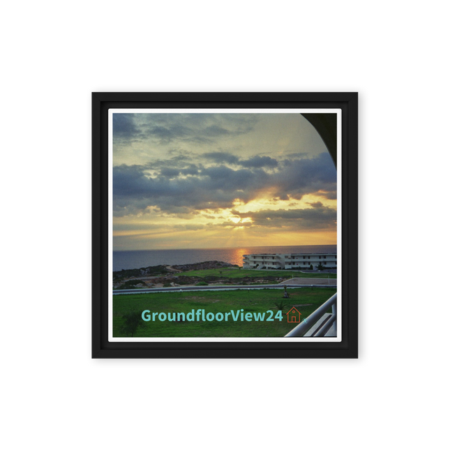 Natural View Framed canvas with groundfloorview24 with House Logo