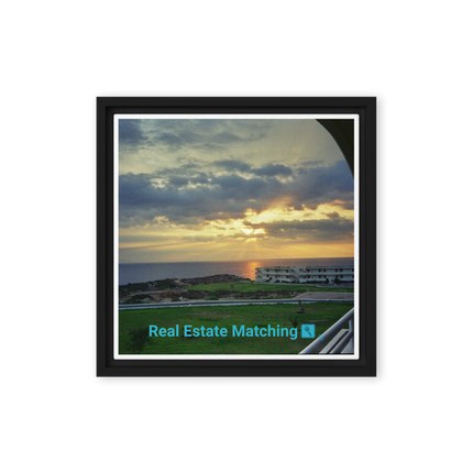 Natural View Framed canvas with realestatematching with key Logo
