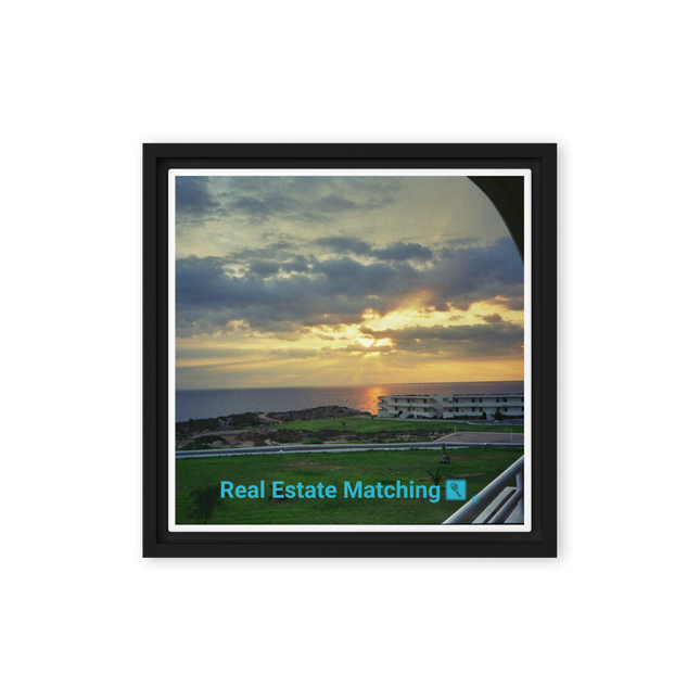 Natural View Framed canvas with realestatematching with key Logo