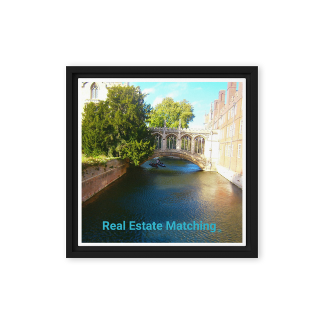 Beautiful Canel Framed canvas with realestatematching without key Logo