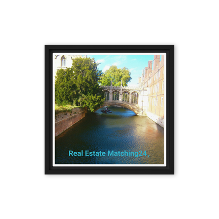 Beautiful Canel Framed canvas with realestatematching24 without key Logo