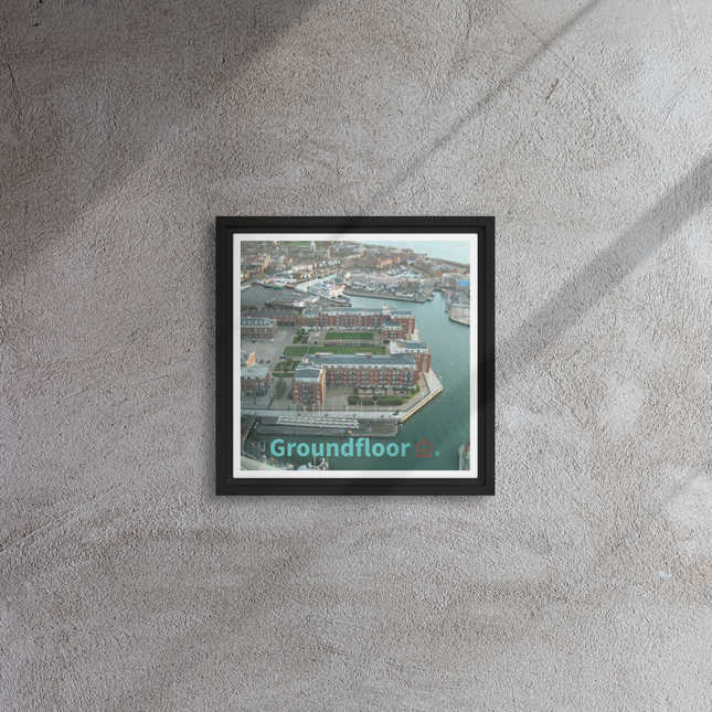 Nice City Framed canvas with Groundfloor with House Logo