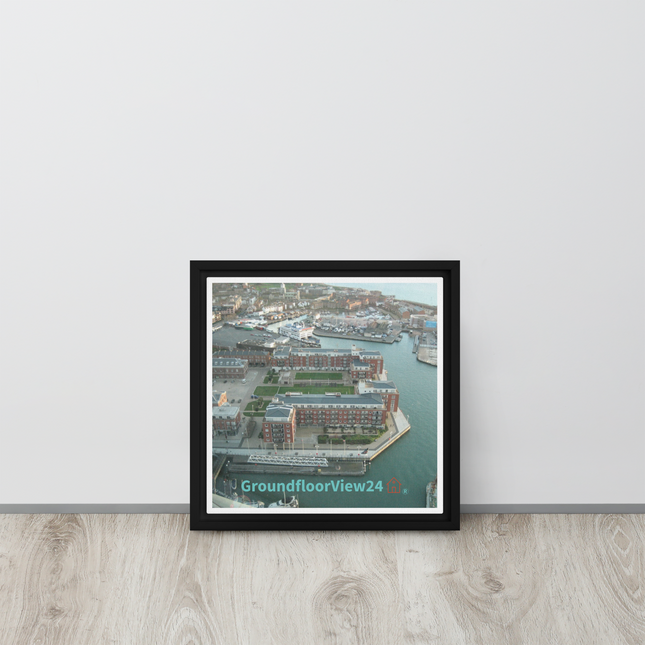 Nice City Framed canvas with groundfloorview24 with House Logo