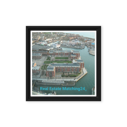 Nice City Framed canvas with realestatematching24 without key Logo