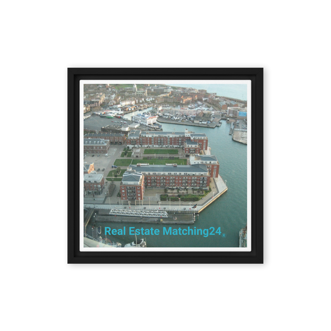 Nice City Framed canvas with realestatematching24 without key Logo