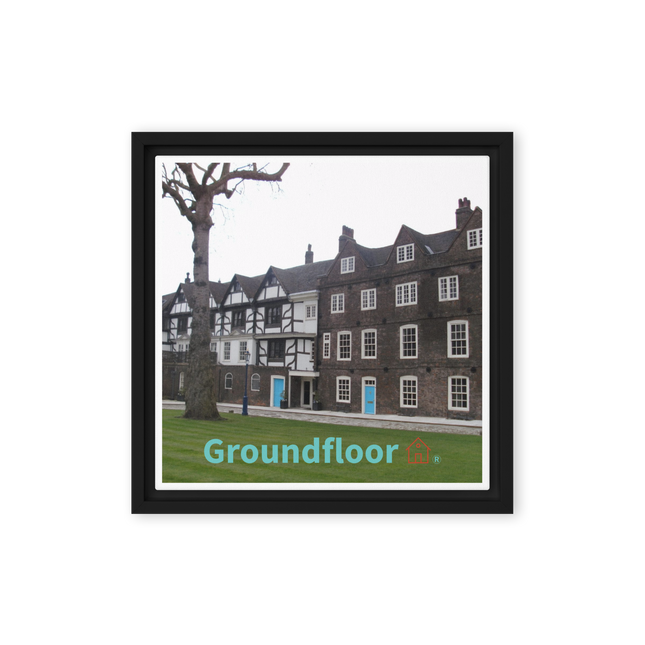 Beautiful Palace Framed canvas with Groundfloor with House Logo