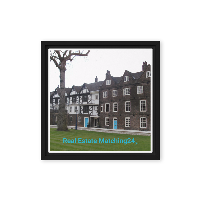 Beautiful Palace Framed canvas with realestatematching24 without key Logo