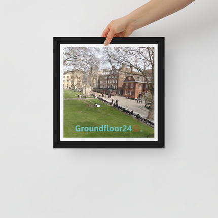 Beautiful Park Framed canvas with Groundfloor24 with House Logo