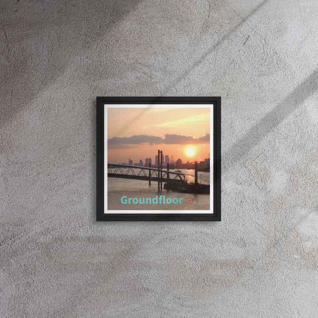 Evening Glow Framed canvas with Groundfloor with House Logo