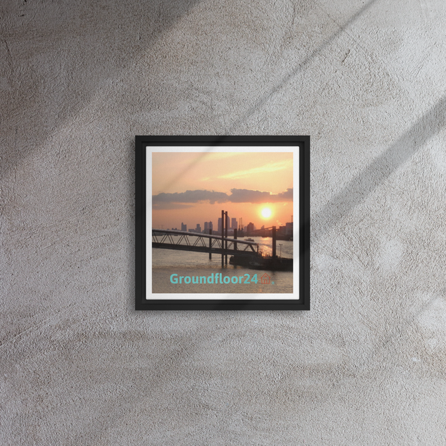 Evening Glow Framed canvas with Groundfloor24 with House Logo