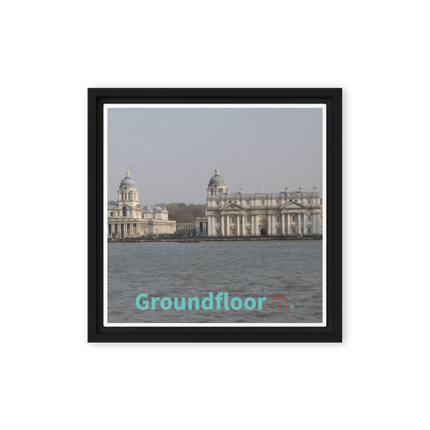 Riverside Beauty Framed canvas with Groundfloor with House Logo
