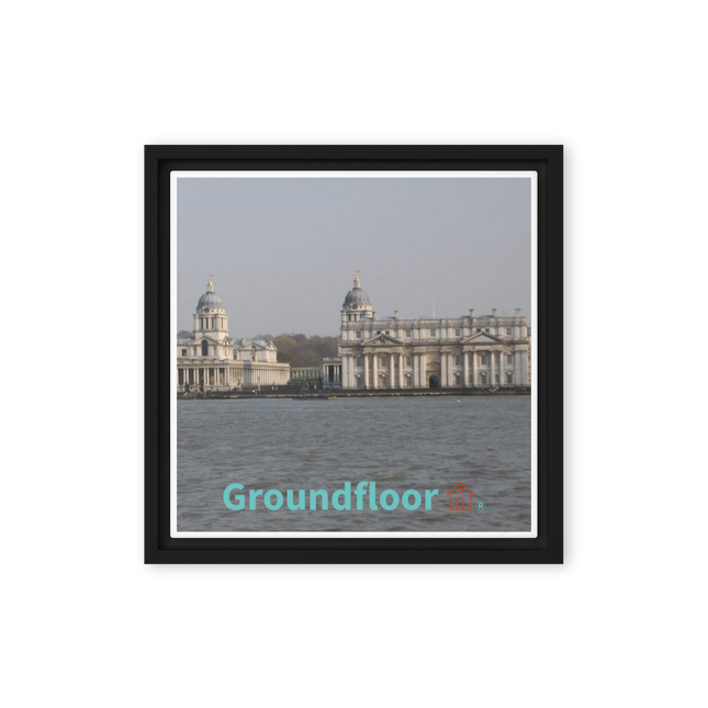 Riverside Beauty Framed canvas with Groundfloor with House Logo