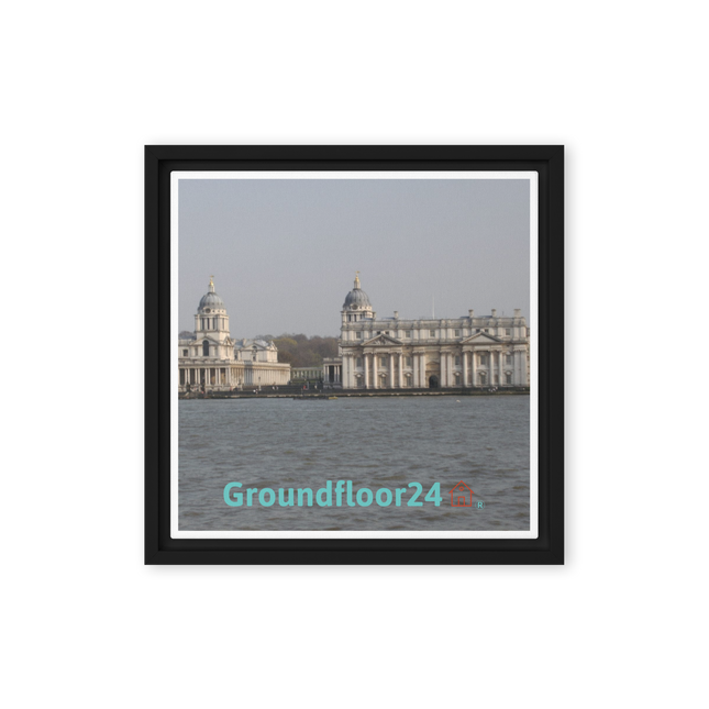 Riverside Beauty Framed canvas with Groundfloor24 with House Logo