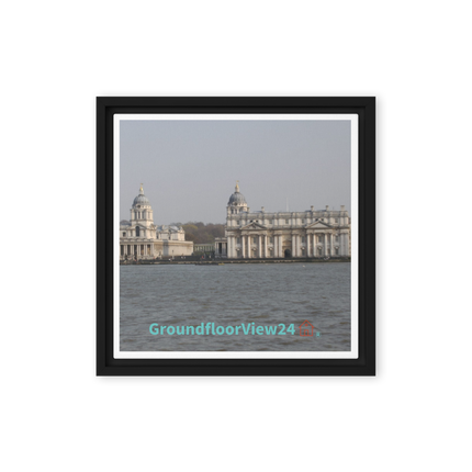 Riverside Beauty Framed canvas with groundfloorview24 with House Logo