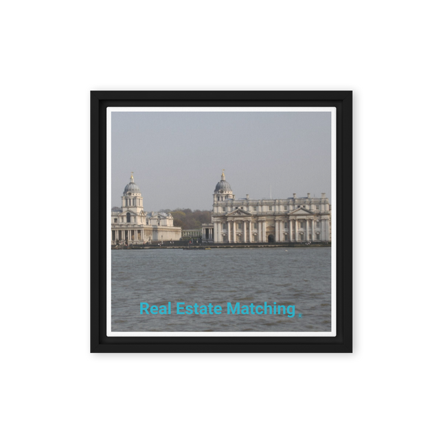 Riverside Beauty Framed canvas with realestatematching without key Logo
