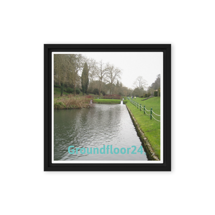 Lakeside Beauty Framed canvas with Groundfloor24 without House Logo